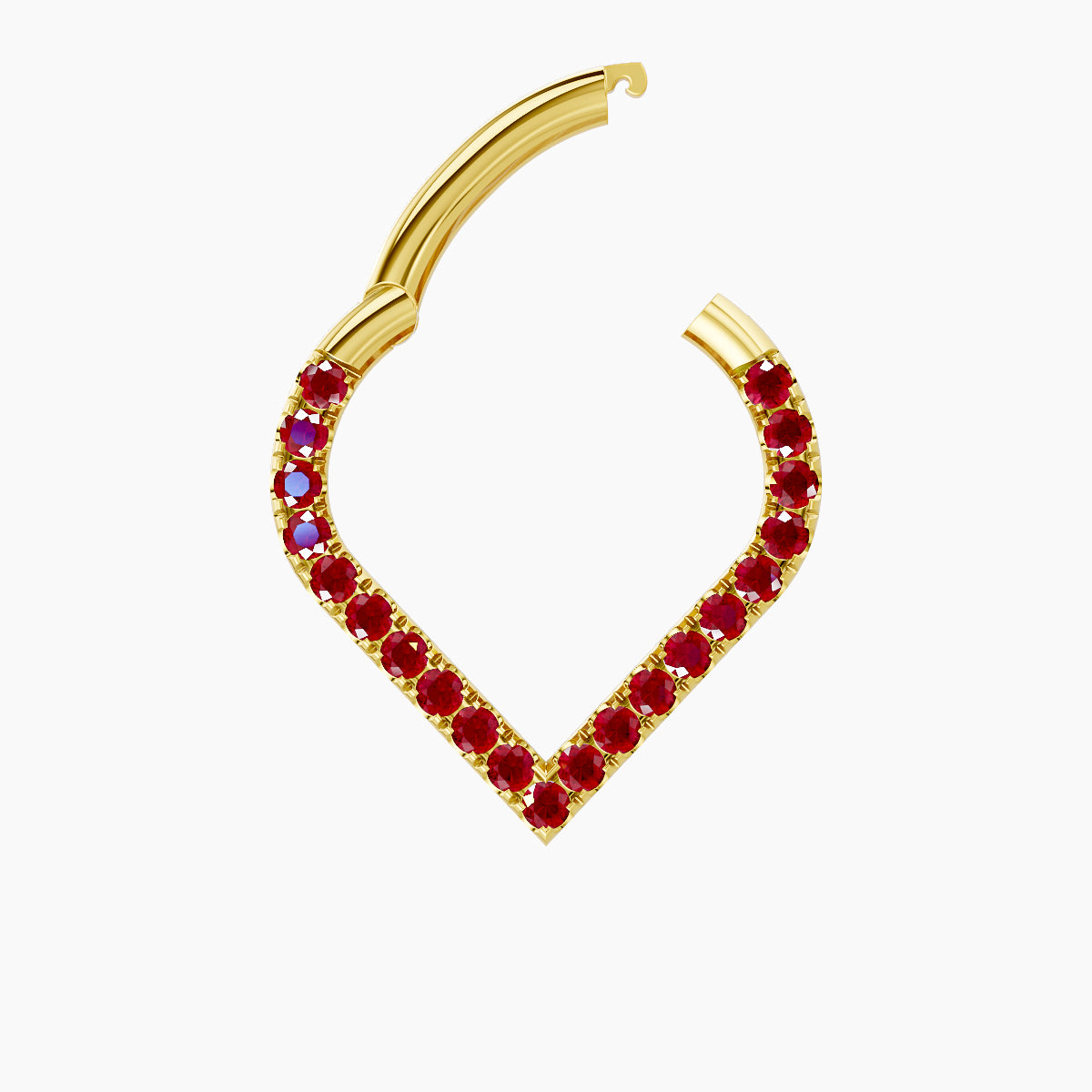 Cora | 18k Yellow Gold 8 mm Ruby Daith Piercing