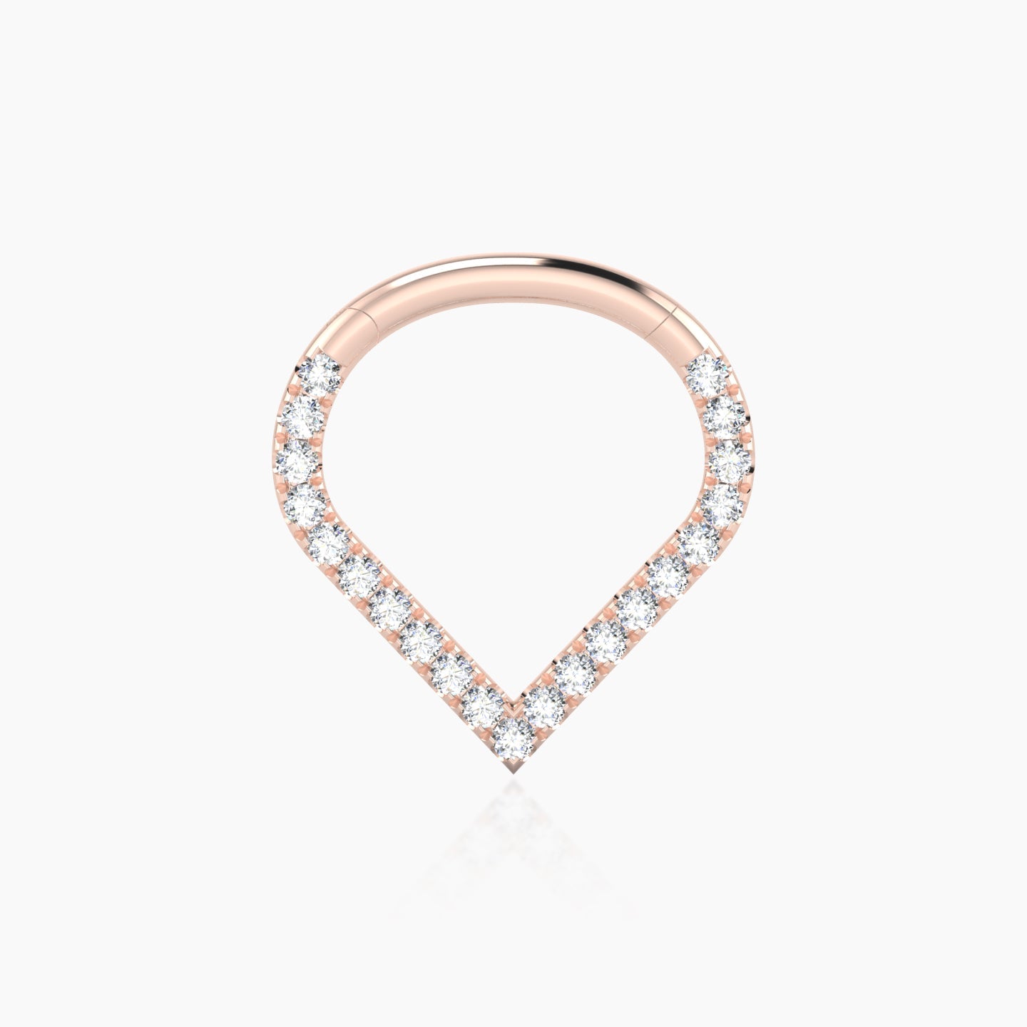 Cora | 18k Rose Gold 8 mm Diamond Daith Piercing