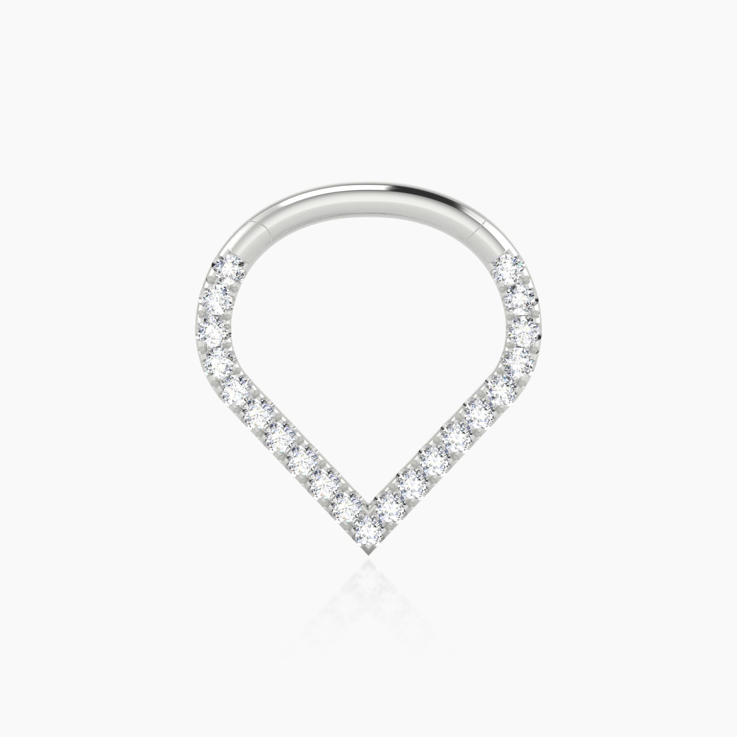 Cora | 18k White Gold 8 mm Diamond Daith Piercing