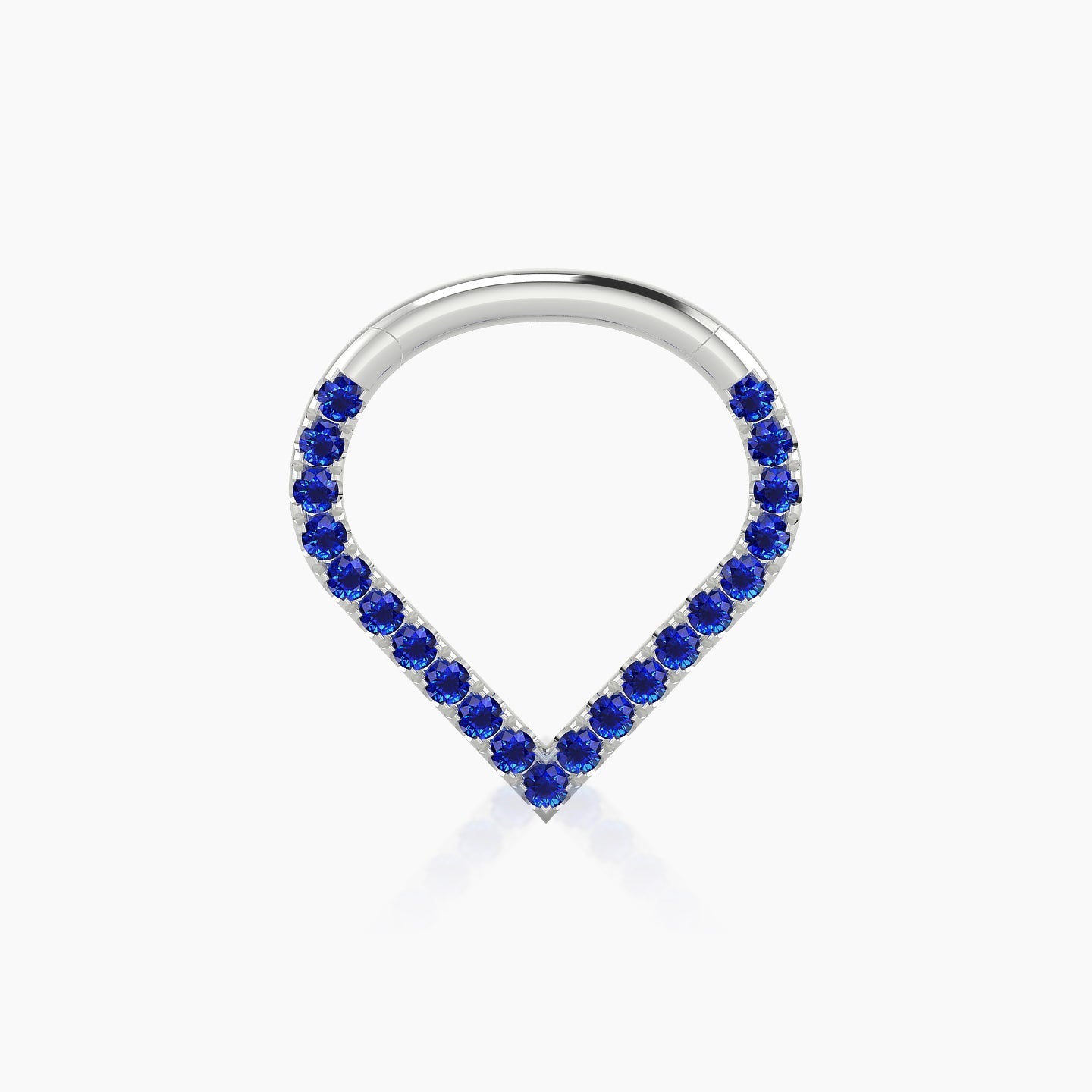 Cora | 18k White Gold 8 mm Sapphire Daith Piercing