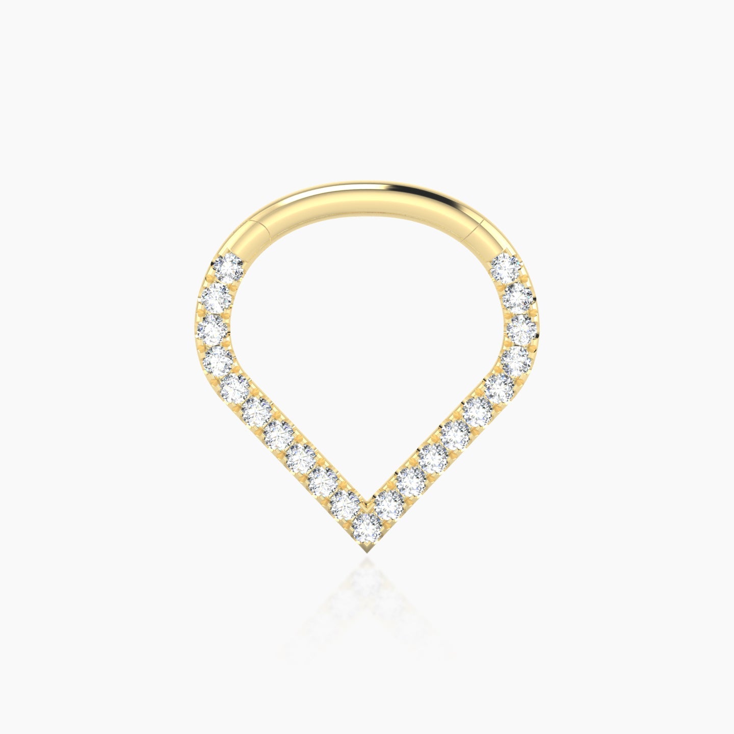 Cora | 18k Yellow Gold 8 mm Diamond Daith Piercing