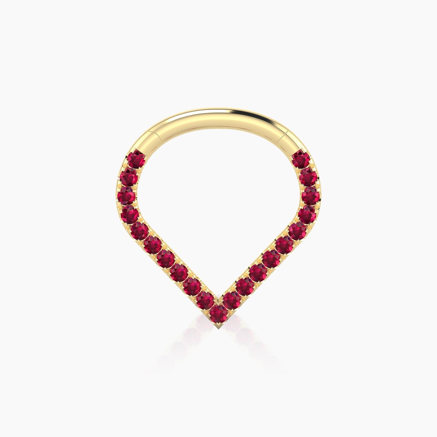 Cora | 18k Yellow Gold 8 mm Ruby Daith Piercing