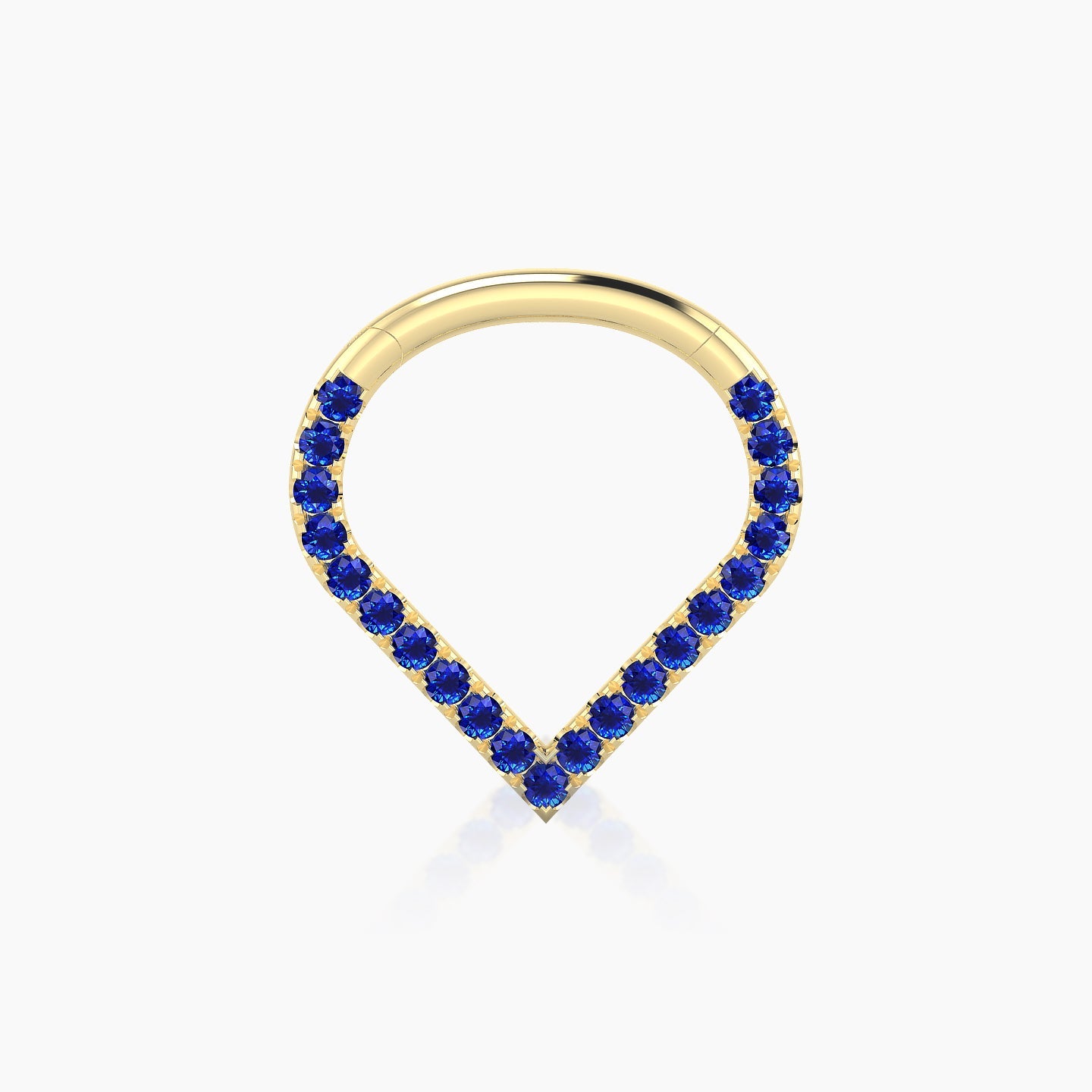 Cora | 18k Yellow Gold 8 mm Sapphire Daith Piercing