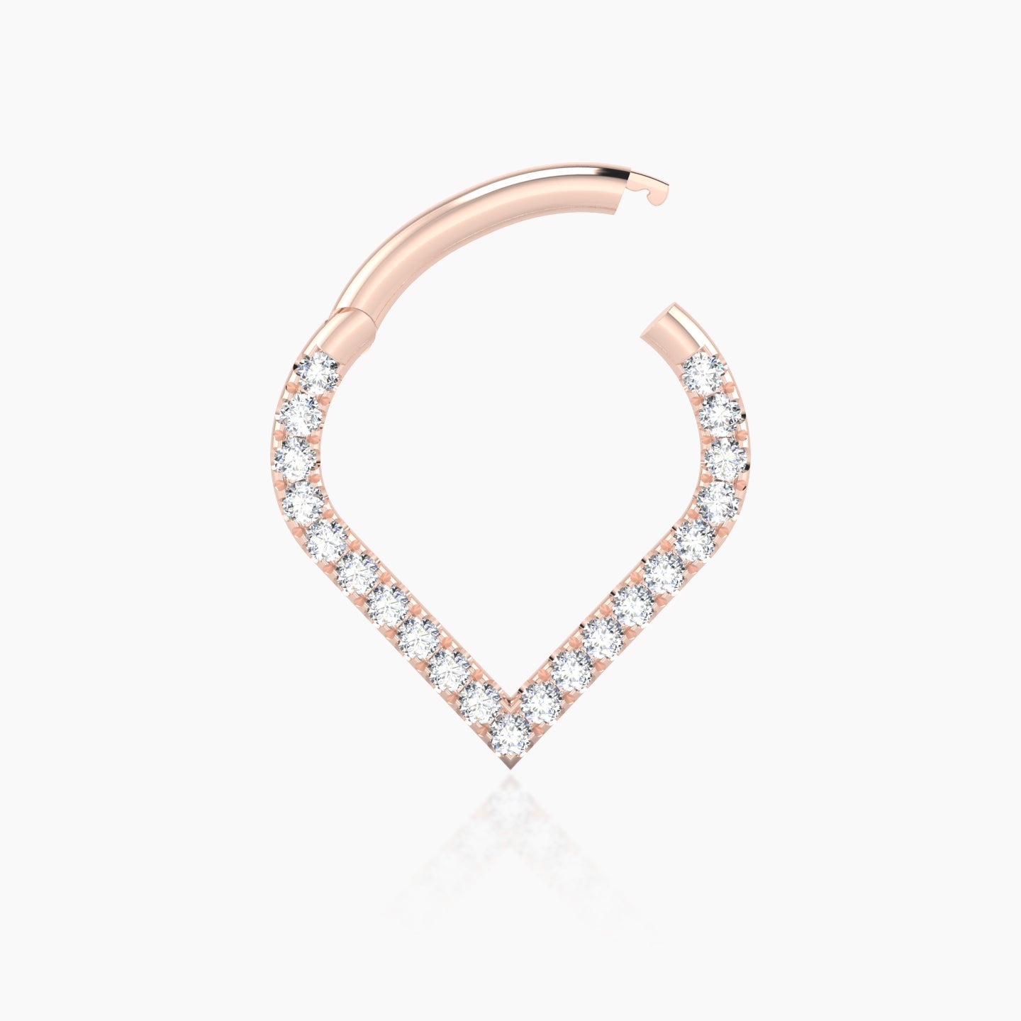 Cora | 18k Rose Gold 8 mm Diamond Daith Piercing