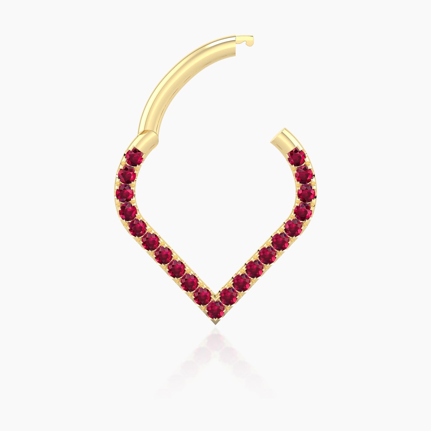 Cora | 18k Yellow Gold 8 mm Ruby Daith Piercing