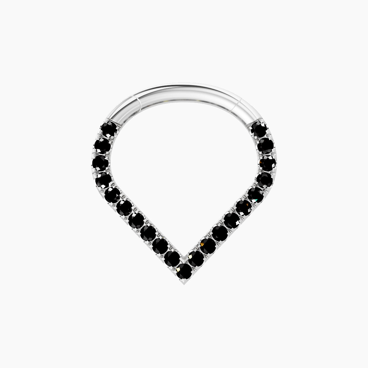 Cora | 18k White Gold 8 mm Black Diamond Septum Piercing