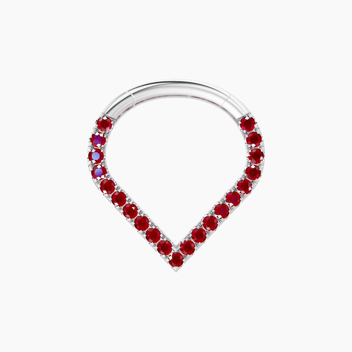 Cora | 18k White Gold 8 mm Ruby Septum Piercing