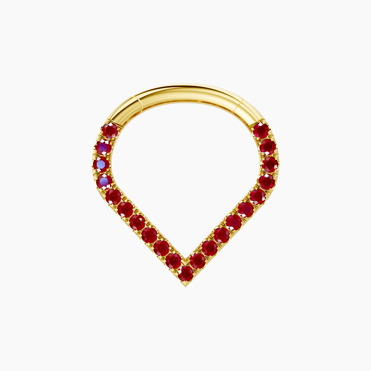 Cora | 18k Yellow Gold 8 mm Ruby Septum Piercing