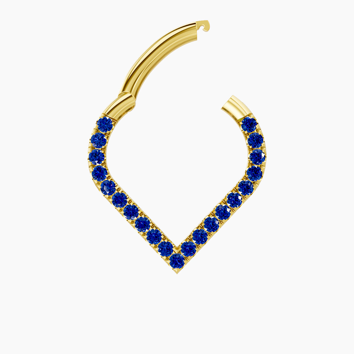 Cora | 18k Yellow Gold 8 mm Sapphire Septum Piercing