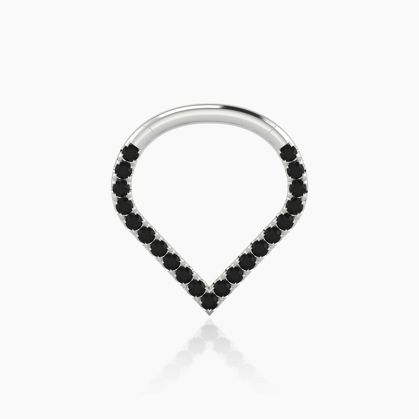 Cora | 18k White Gold 8 mm Black Diamond Septum Piercing