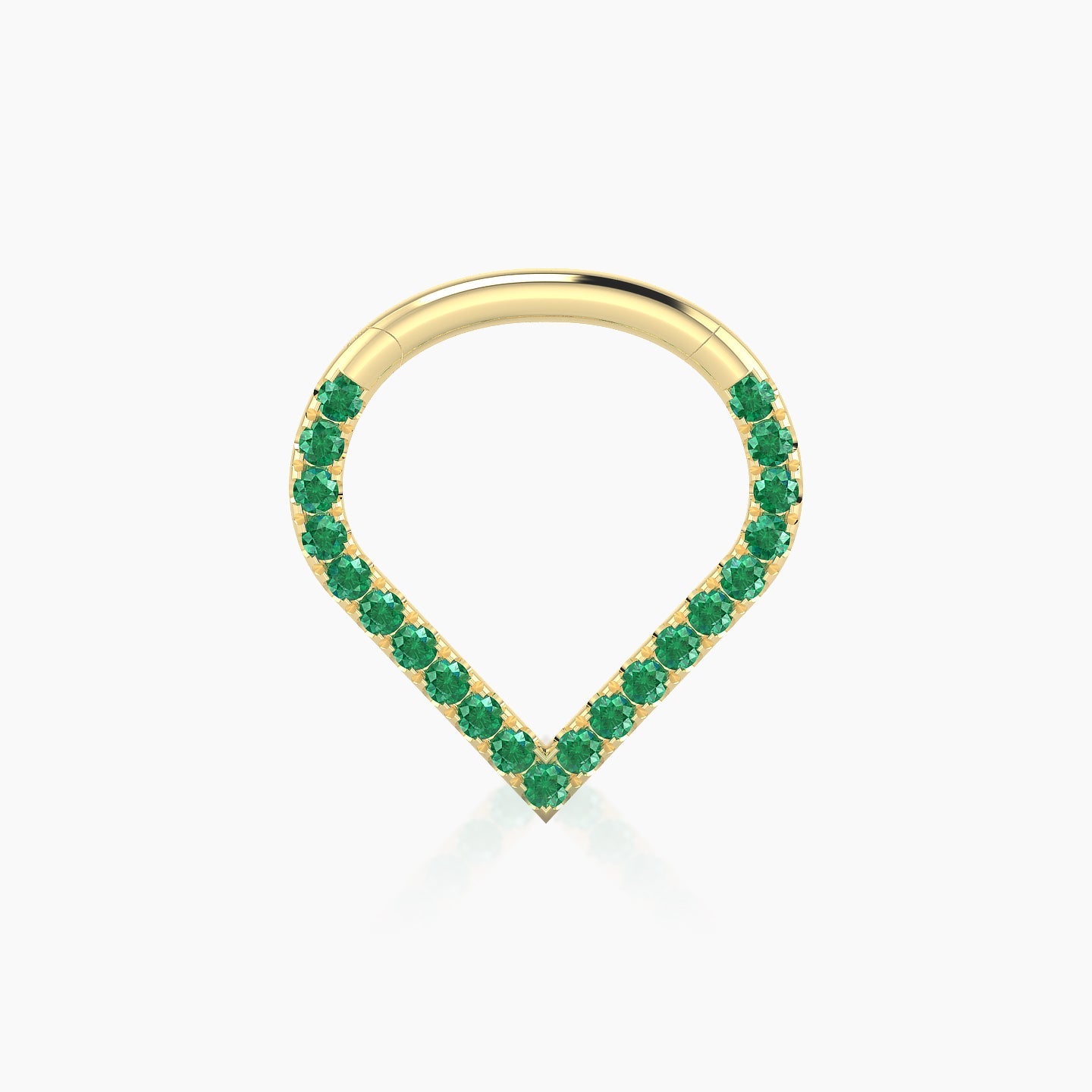 Cora | 18k Yellow Gold 8 mm Emerald Septum Piercing