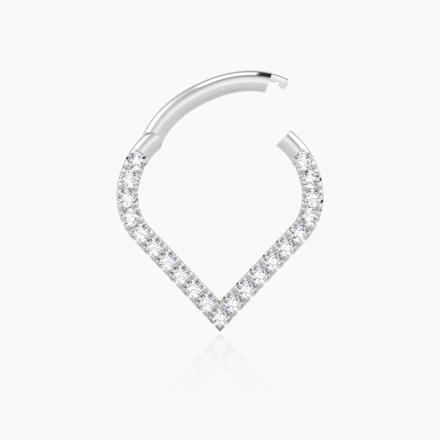 Cora | 18k White Gold 8 mm Diamond Septum Piercing