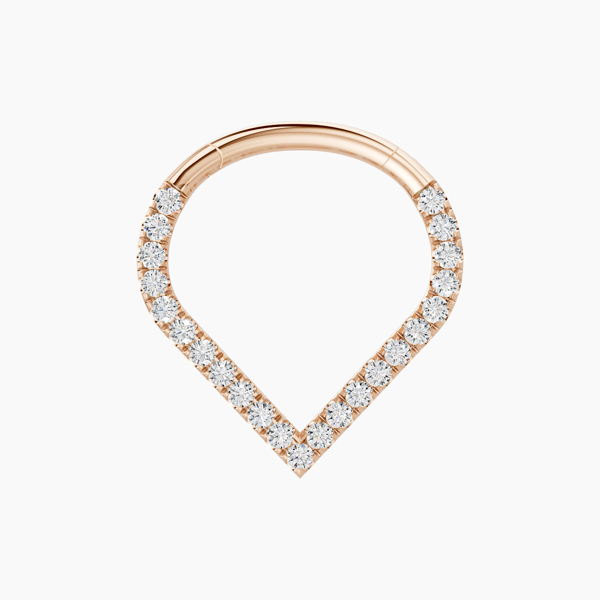 Cora | 18k Rose Gold 9.5 mm Diamond Daith Piercing