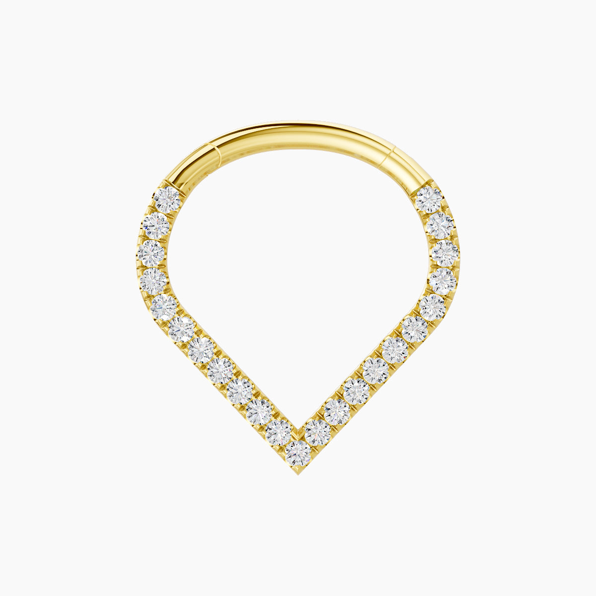 Cora | 18k Yellow Gold 9.5 mm Diamond Daith Piercing
