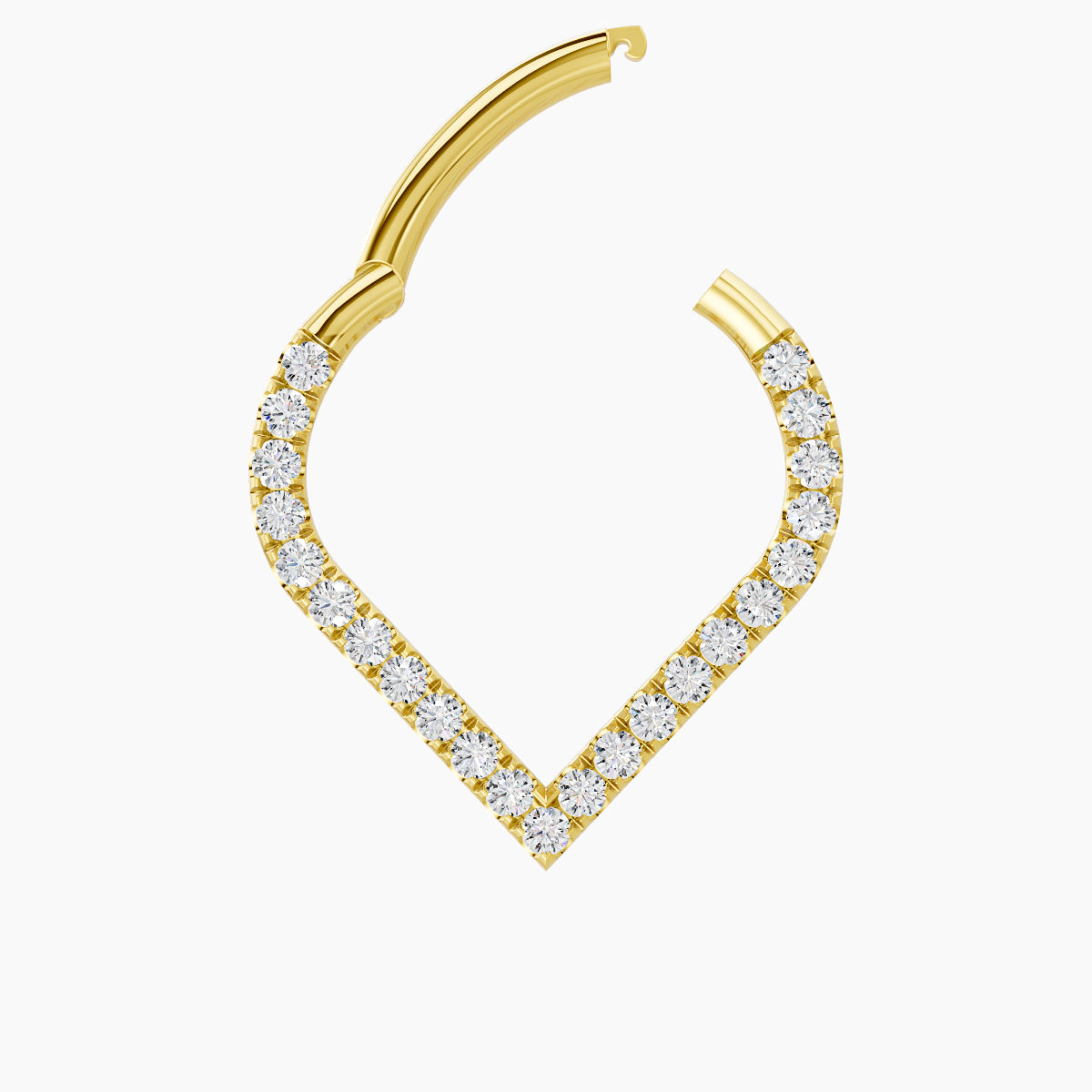 Cora | 18k Yellow Gold 9.5 mm Diamond Daith Piercing