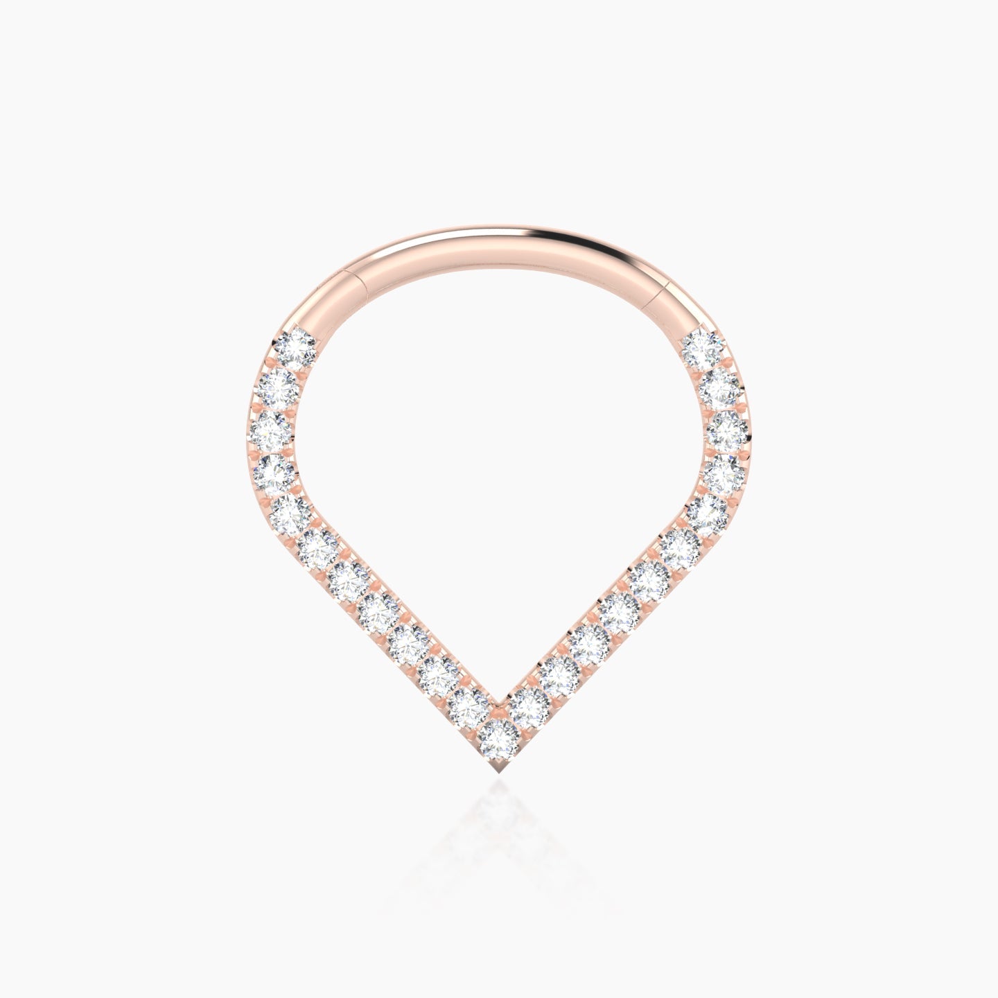 Cora | 18k Rose Gold 9.5 mm Diamond Daith Piercing