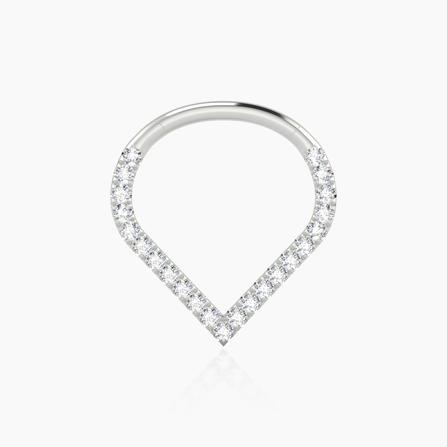 Cora | 18k White Gold 9.5 mm Diamond Daith Piercing