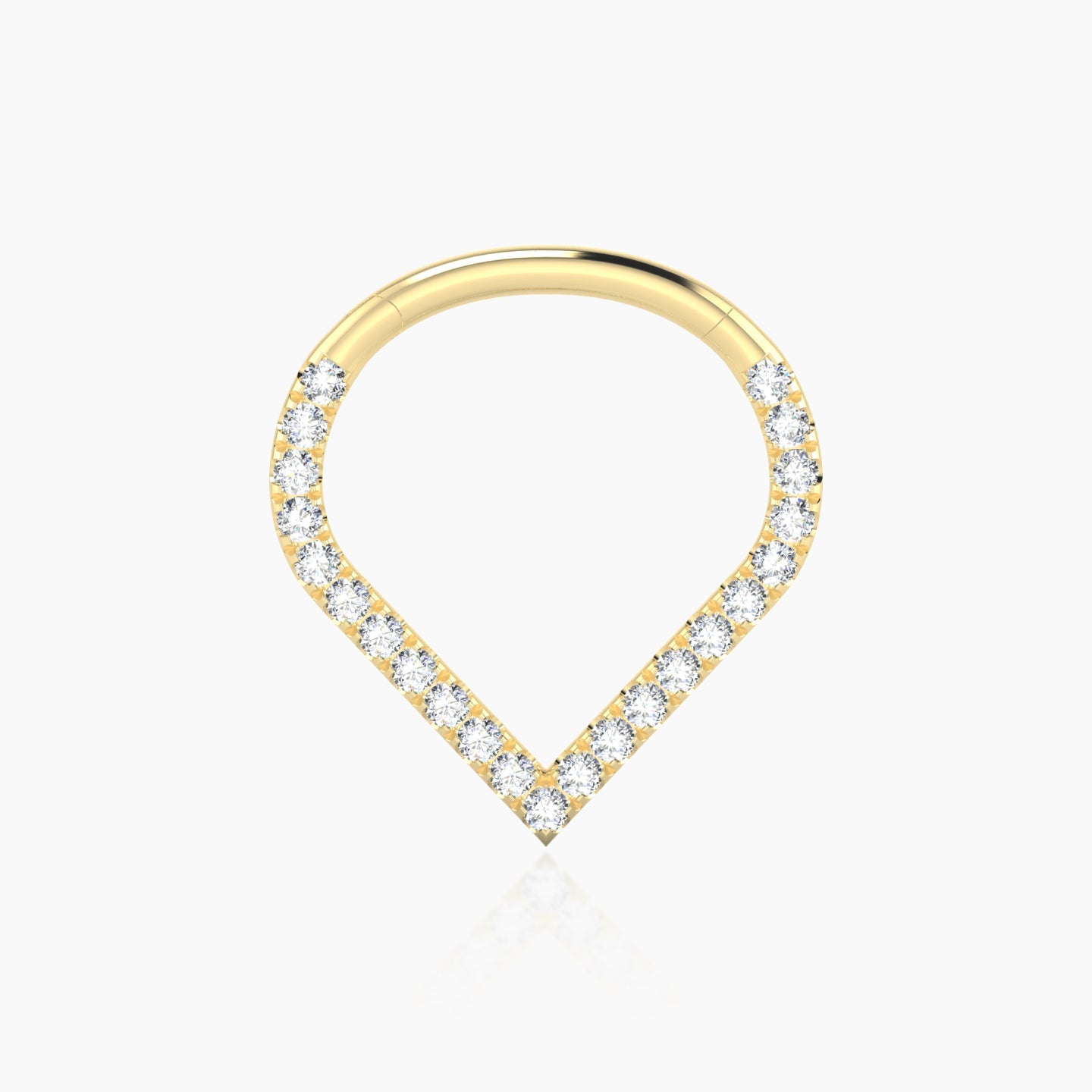 Cora | 18k Yellow Gold 9.5 mm Diamond Daith Piercing