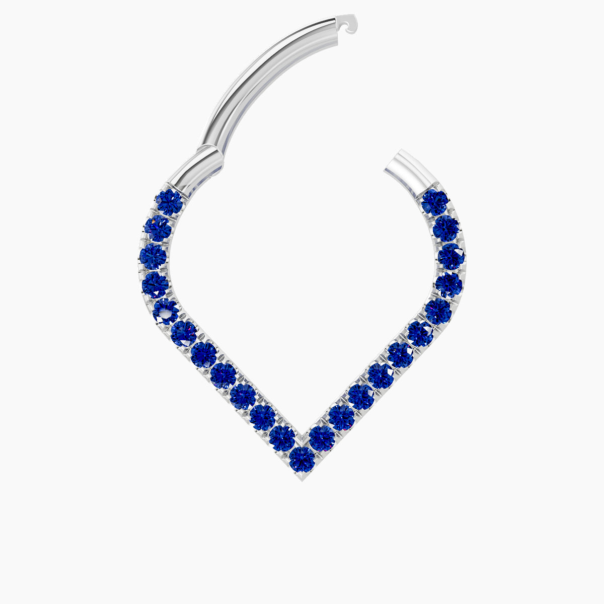 Cora | 18k White Gold 9.5 mm Sapphire Septum Piercing