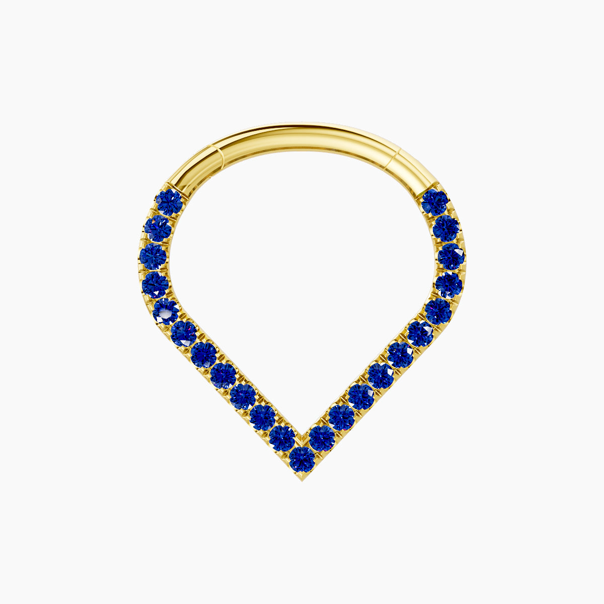Cora | 18k Yellow Gold 9.5 mm Sapphire Septum Piercing