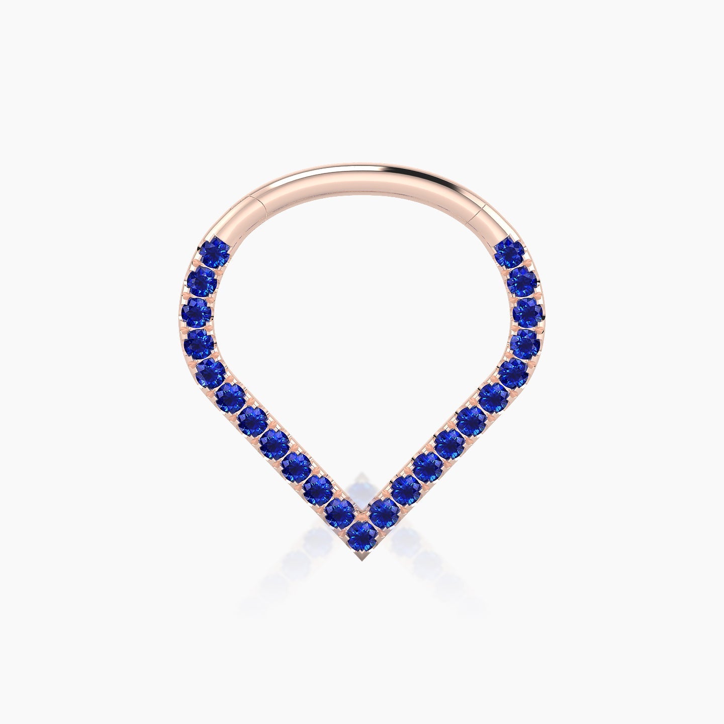 Cora | 18k Rose Gold 9.5 mm Sapphire Septum Piercing