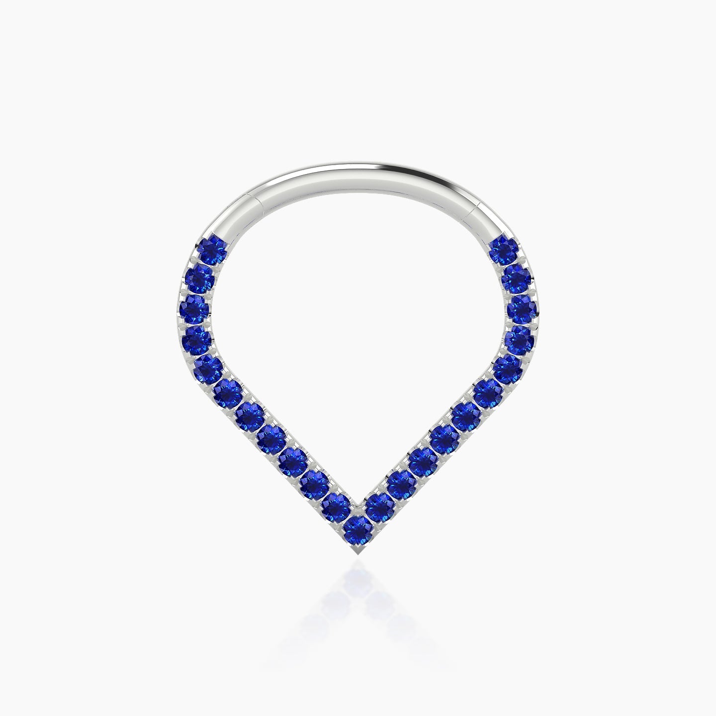 Cora | 18k White Gold 9.5 mm Sapphire Septum Piercing