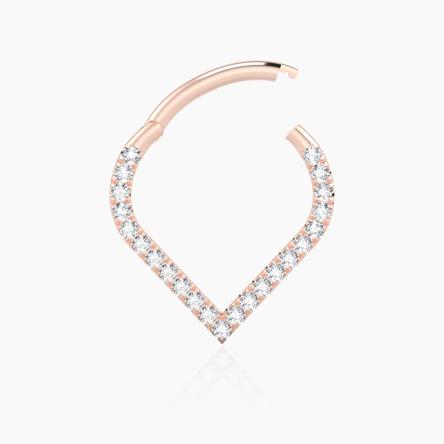 Cora | 18k Rose Gold 9.5 mm Diamond Septum Piercing