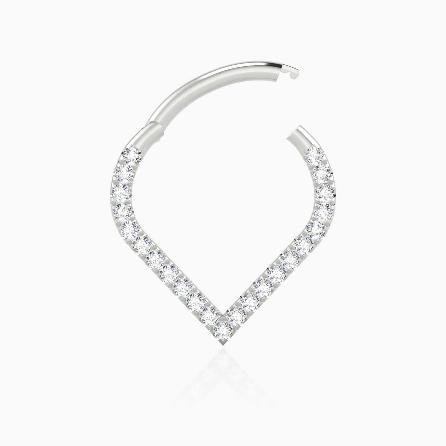 Cora | 18k White Gold 9.5 mm Diamond Septum Piercing