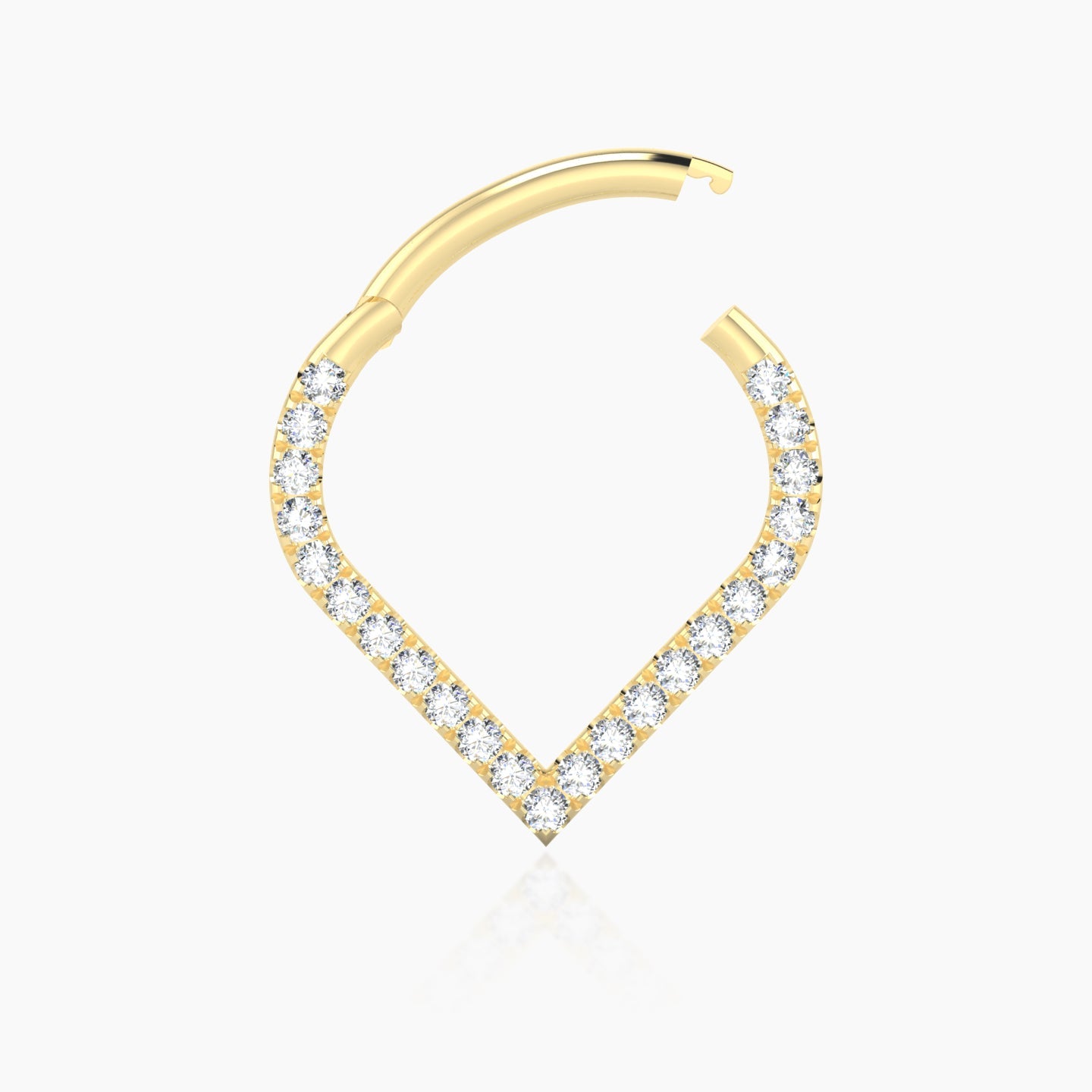 Cora | 18k Yellow Gold 9.5 mm Diamond Septum Piercing