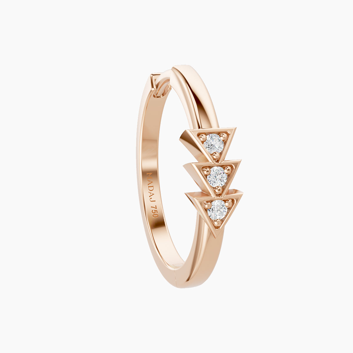 Cybele | 18k Rose Gold 11 mm Diamond Hoop Piercing