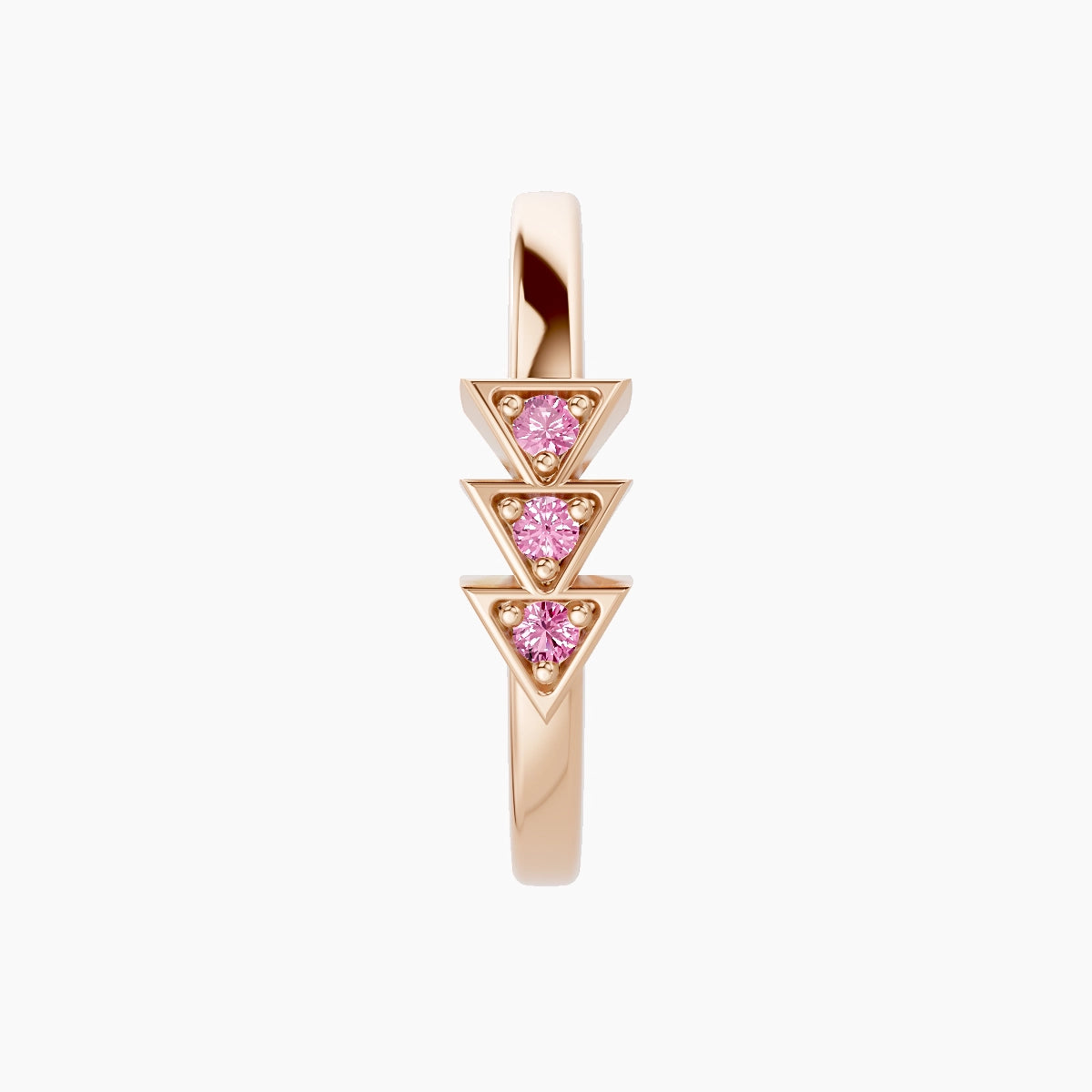 Cybele | 18k Rose Gold 11 mm Pink Sapphire Hoop Piercing
