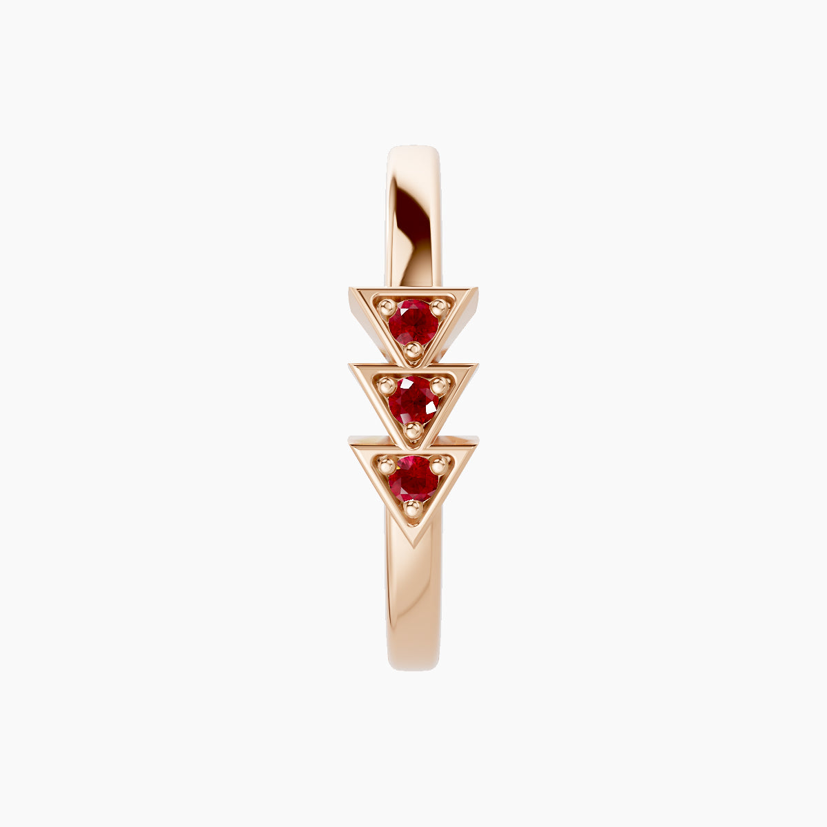 Cybele | 18k Rose Gold 11 mm Ruby Hoop Piercing
