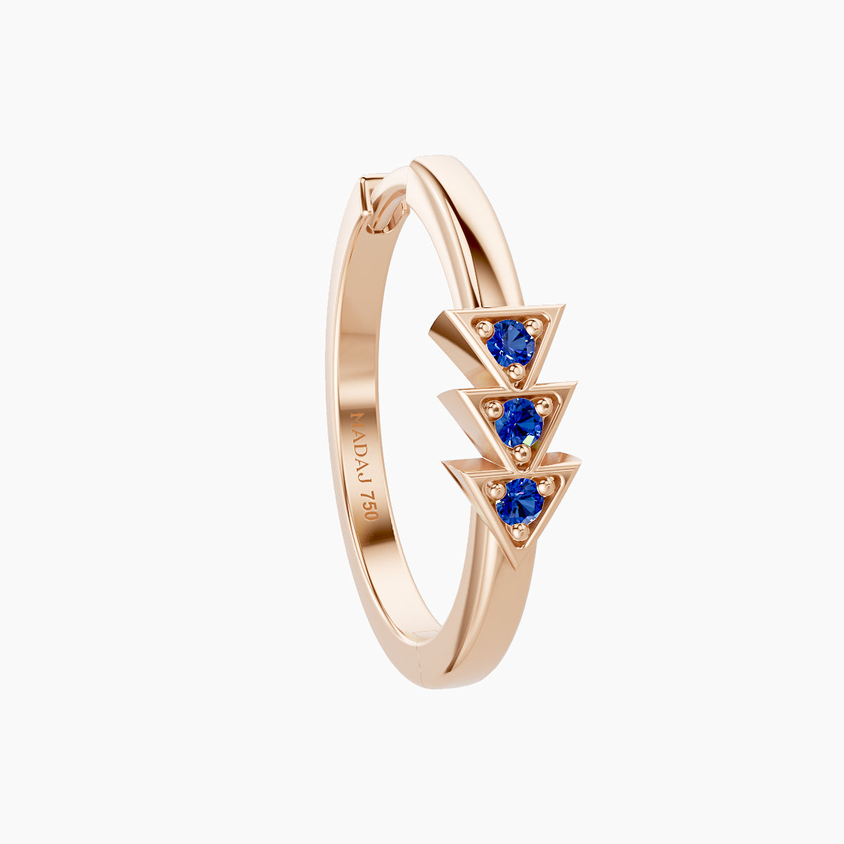 Cybele | 18k Rose Gold 11 mm Sapphire Hoop Piercing