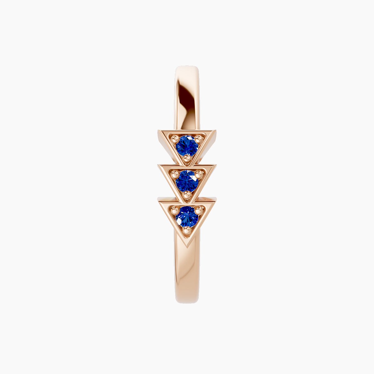 Cybele | 18k Rose Gold 11 mm Sapphire Hoop Piercing