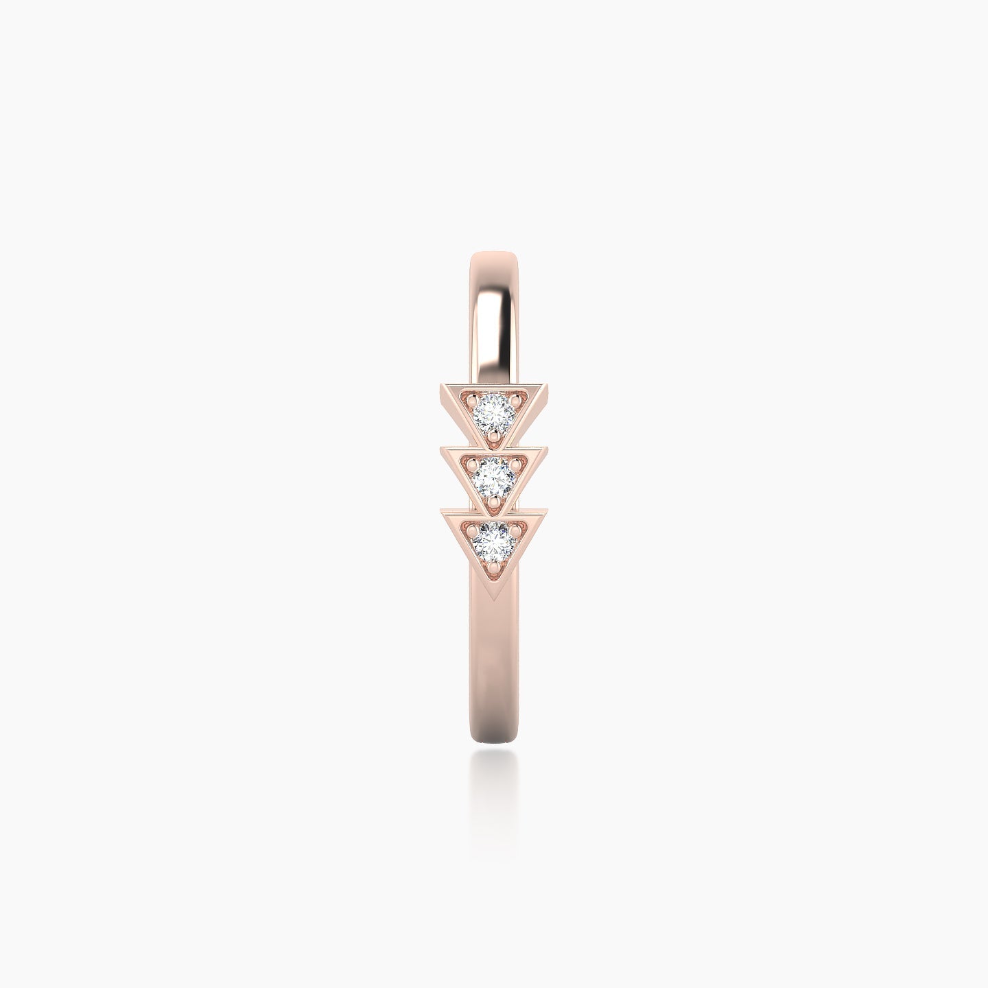 Cybele | 18k Rose Gold 11 mm Diamond Hoop Piercing