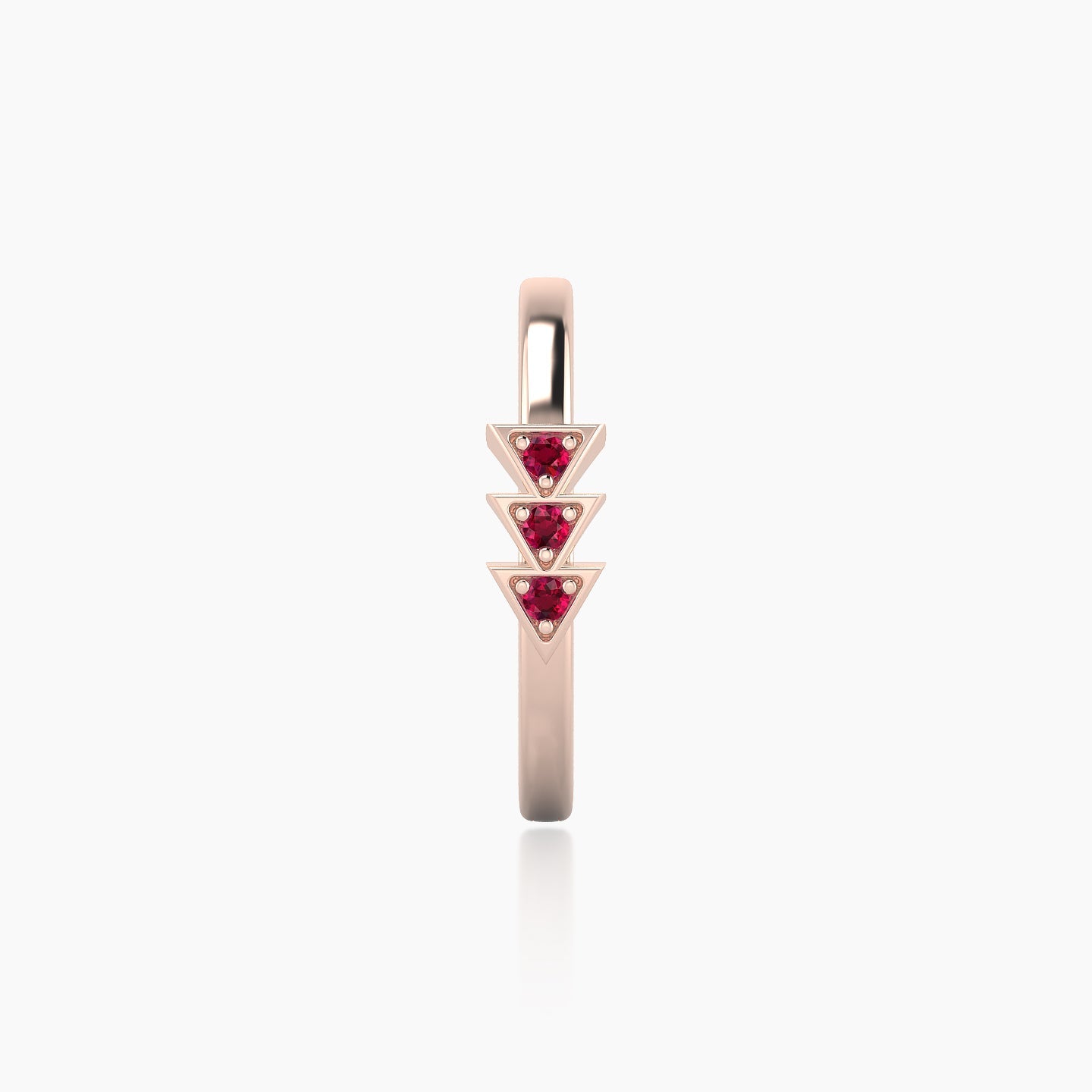 Cybele | 18k Rose Gold 11 mm Ruby Hoop Piercing