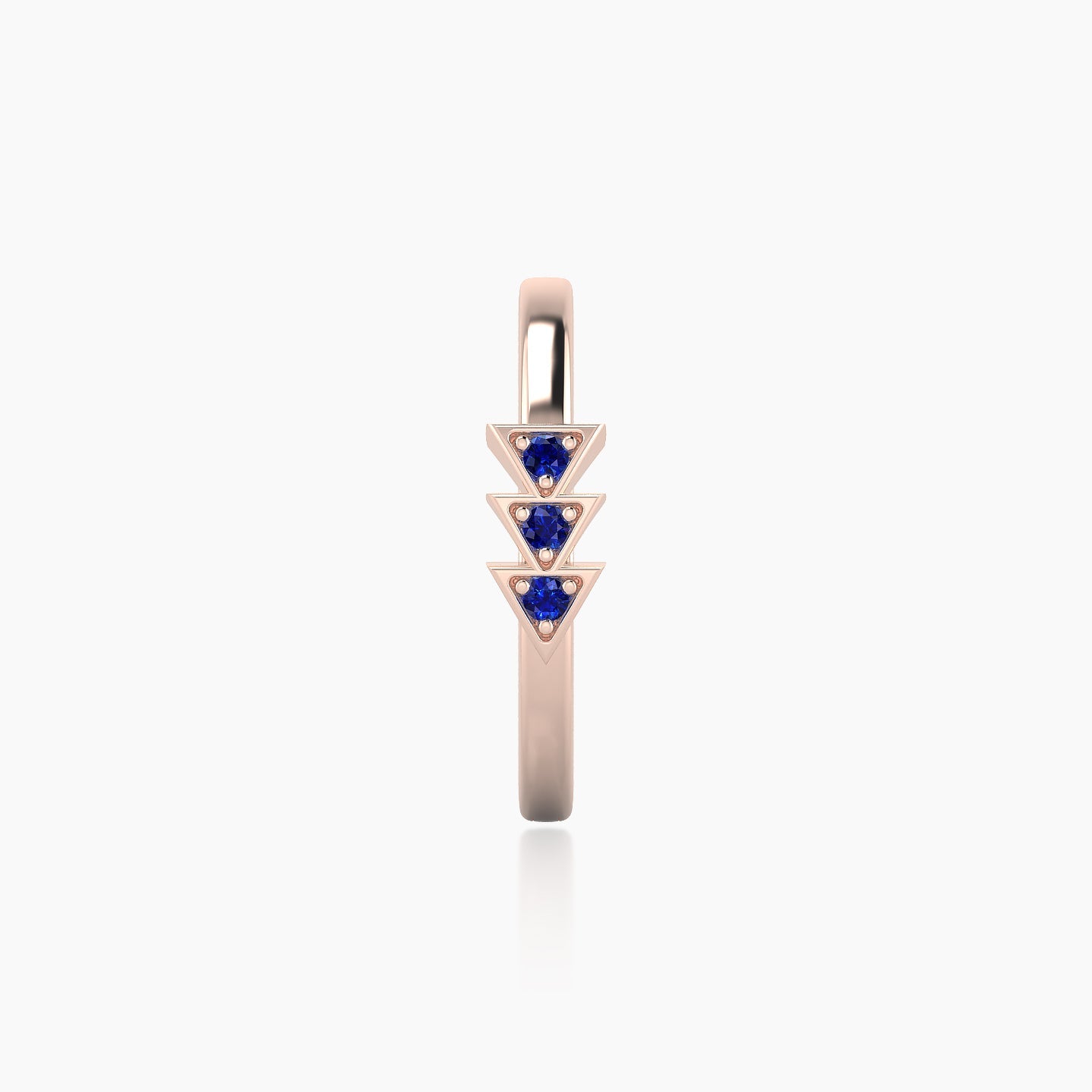 Cybele | 18k Rose Gold 11 mm Sapphire Hoop Piercing