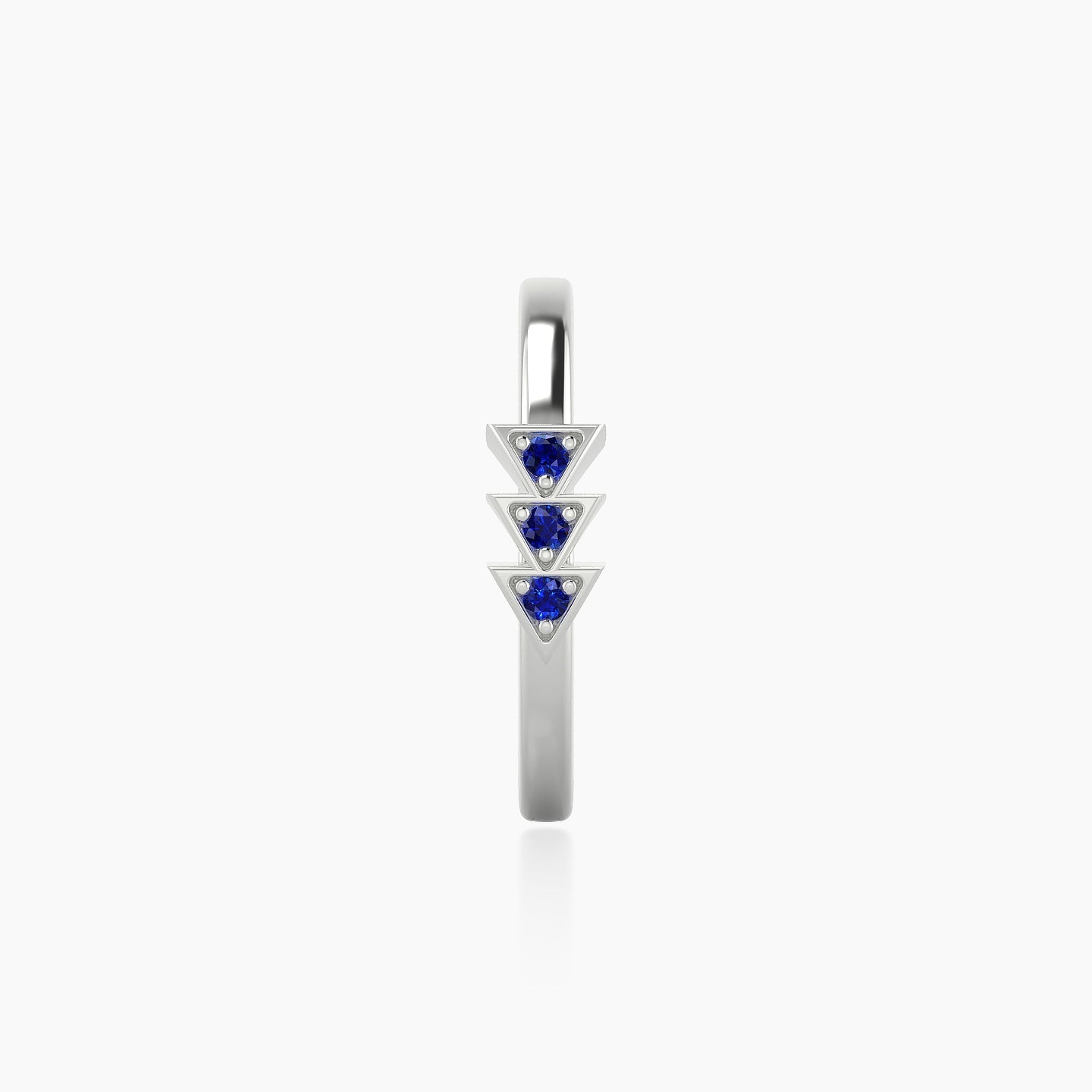 Cybele | 18k White Gold 11 mm Sapphire Hoop Piercing