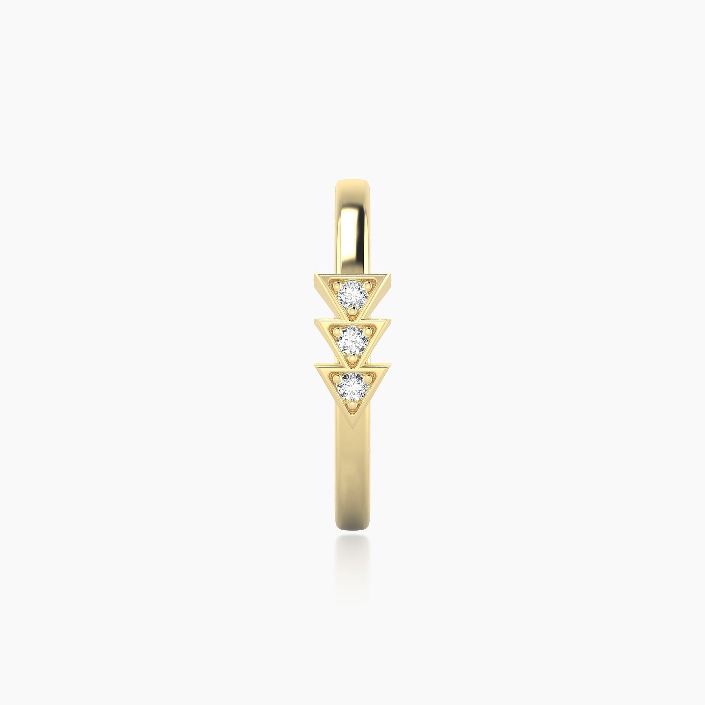 Cybele | 18k Yellow Gold 11 mm Diamond Hoop Piercing