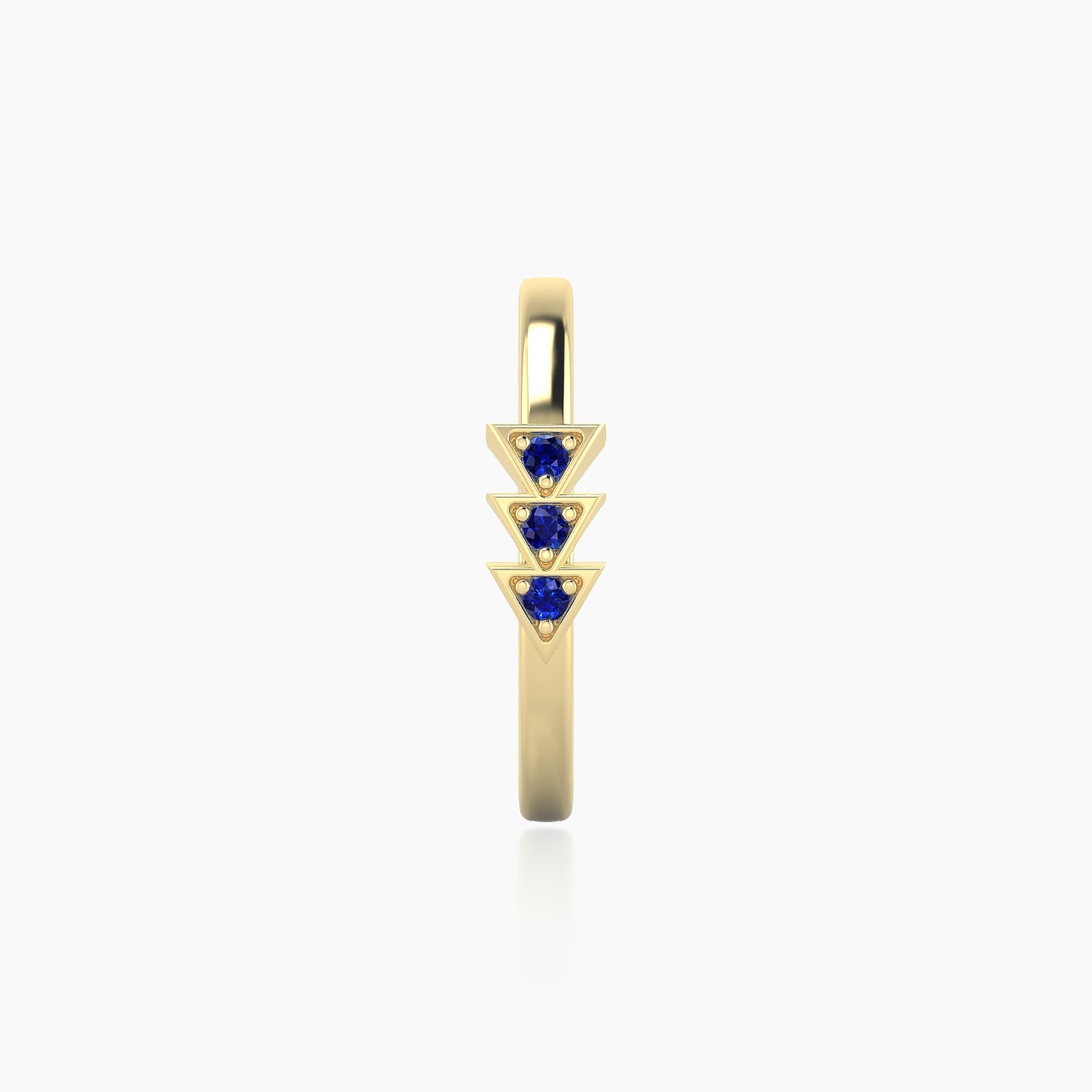 Cybele | 18k Yellow Gold 11 mm Sapphire Hoop Piercing