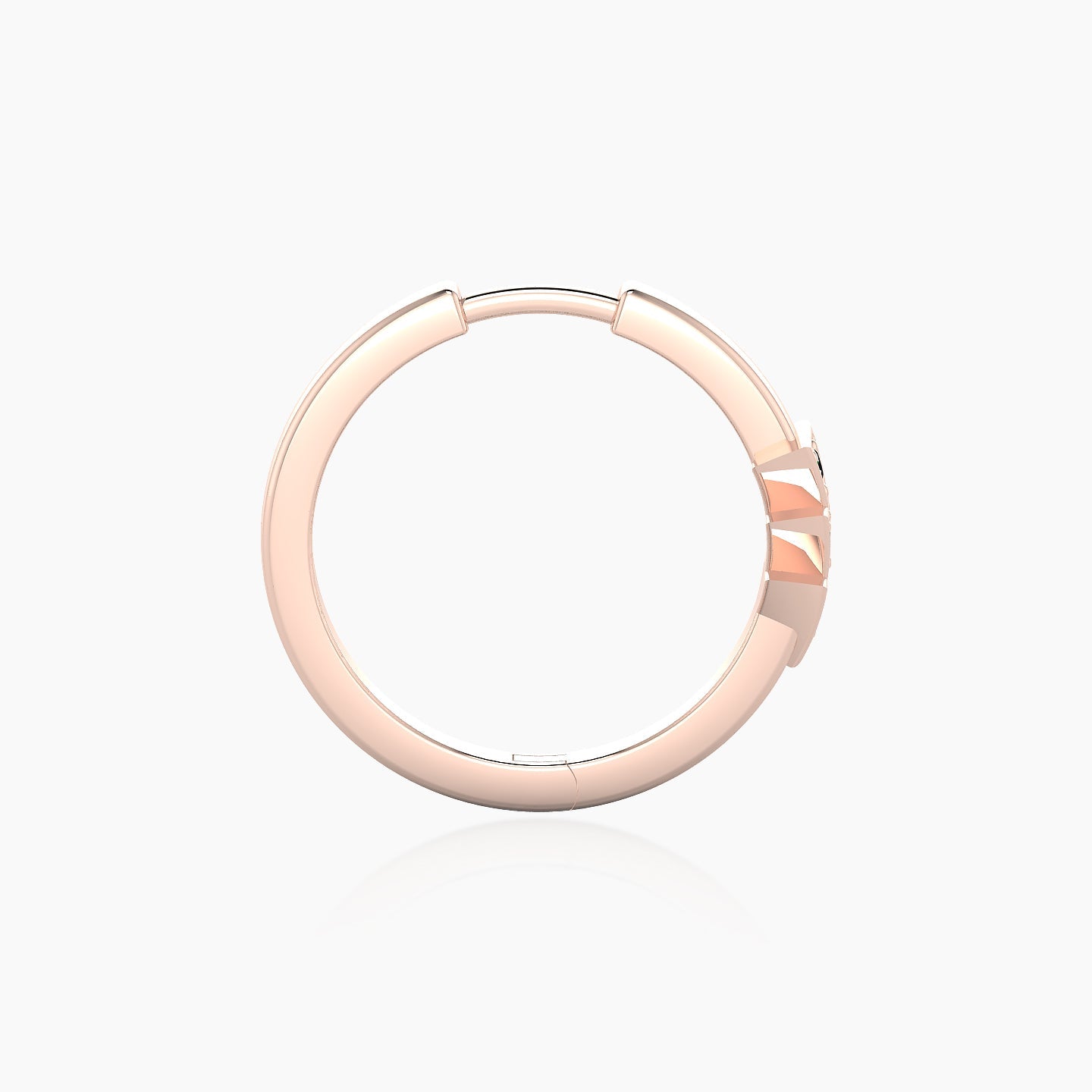 Cybele | 18k Rose Gold 11 mm Emerald Hoop Piercing