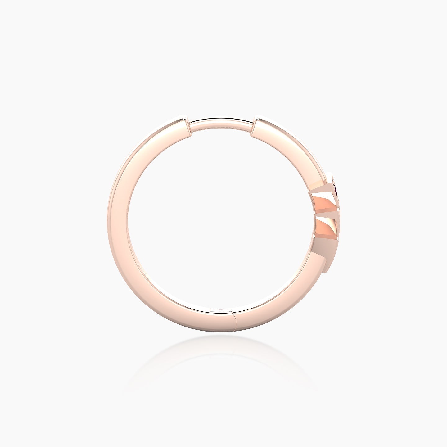 Cybele | 18k Rose Gold 11 mm Ruby Hoop Piercing