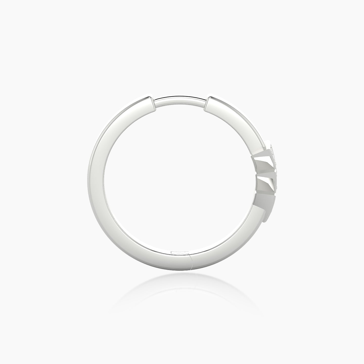 Cybele | 18k White Gold 11 mm Diamond Hoop Piercing