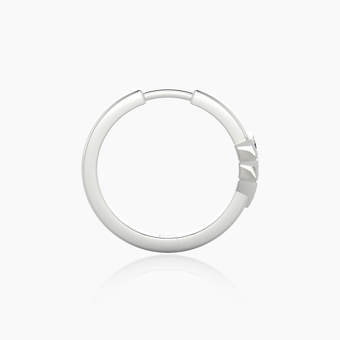 Cybele | 18k White Gold 11 mm Sapphire Hoop Piercing