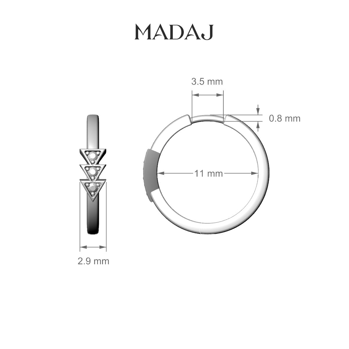 Cybele | 18k Yellow Gold 11 mm Diamond Hoop Piercing