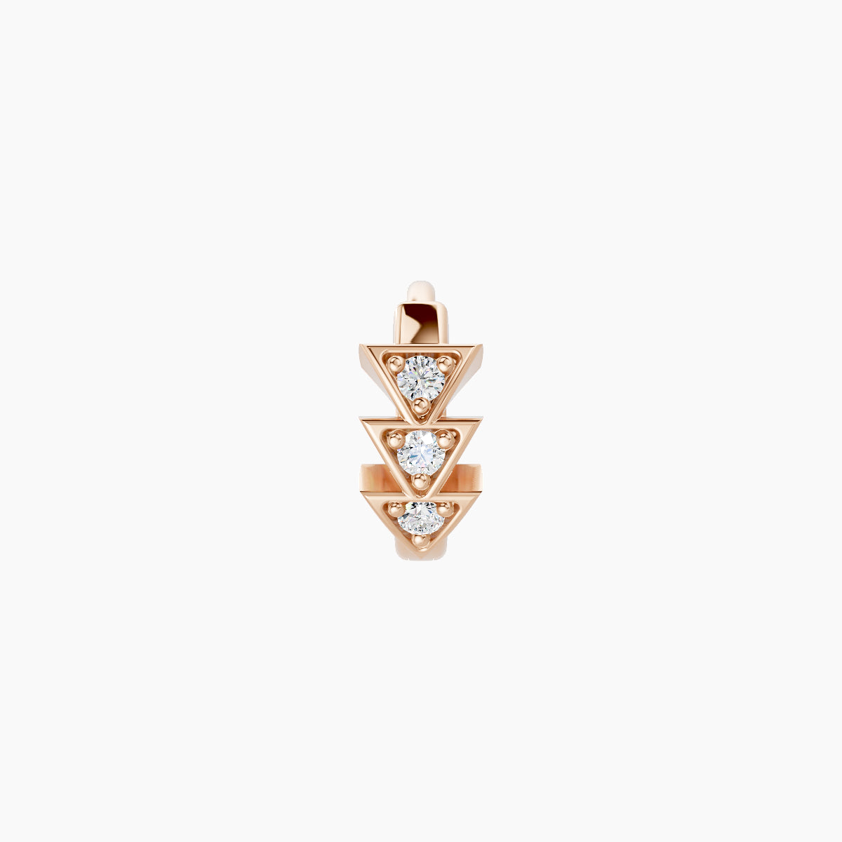 Cybele | 18k Rose Gold 5 mm Diamond Hoop Piercing
