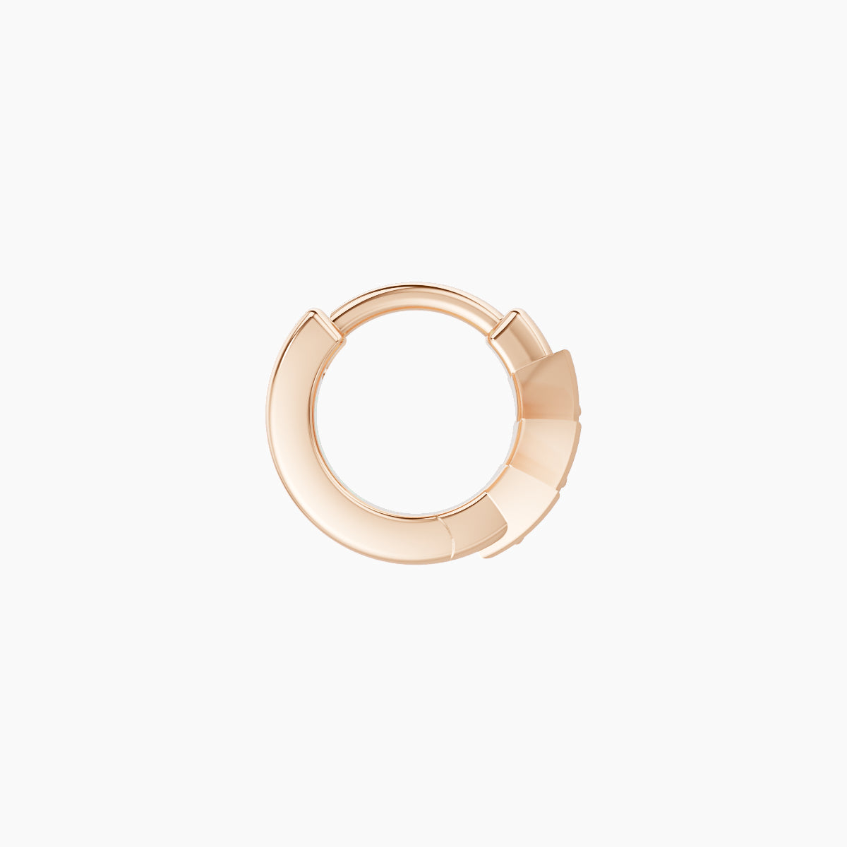 Cybele | 18k Rose Gold 5 mm Ruby Hoop Piercing
