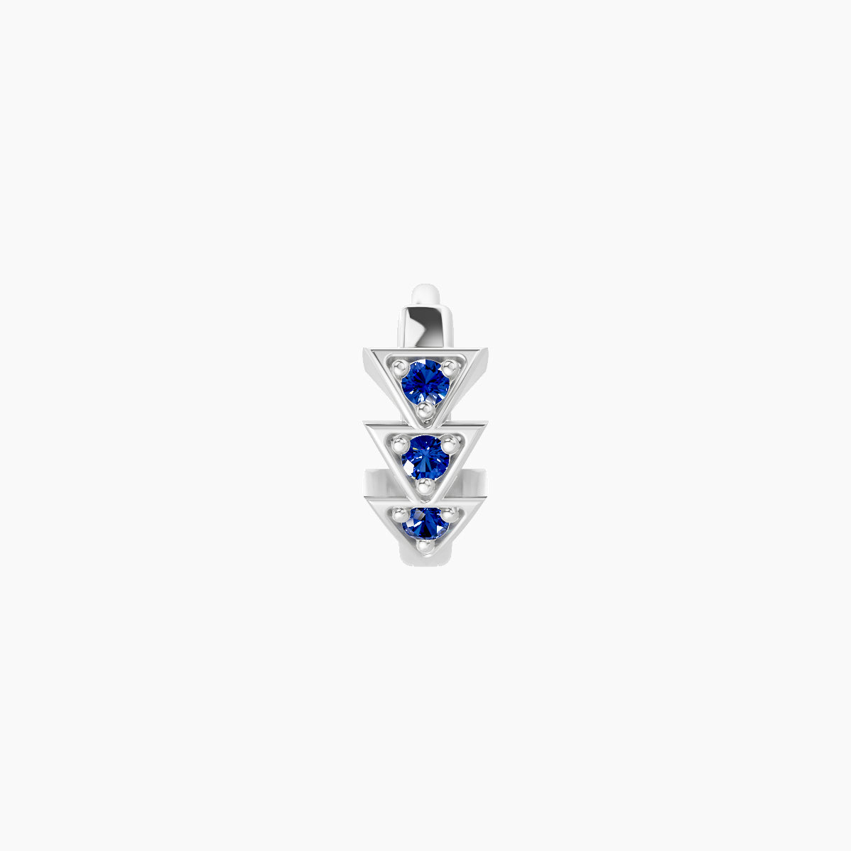 Cybele | 18k White Gold 5 mm Sapphire Hoop Piercing