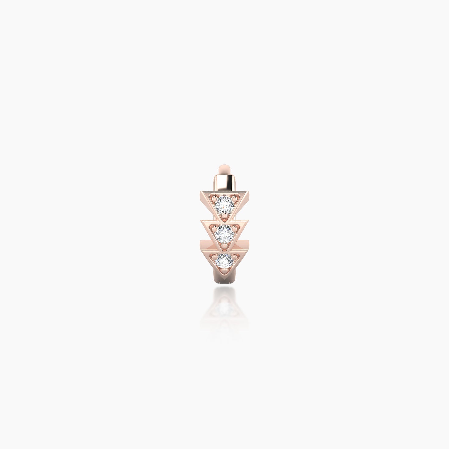 Cybele | 18k Rose Gold 5 mm Diamond Hoop Piercing