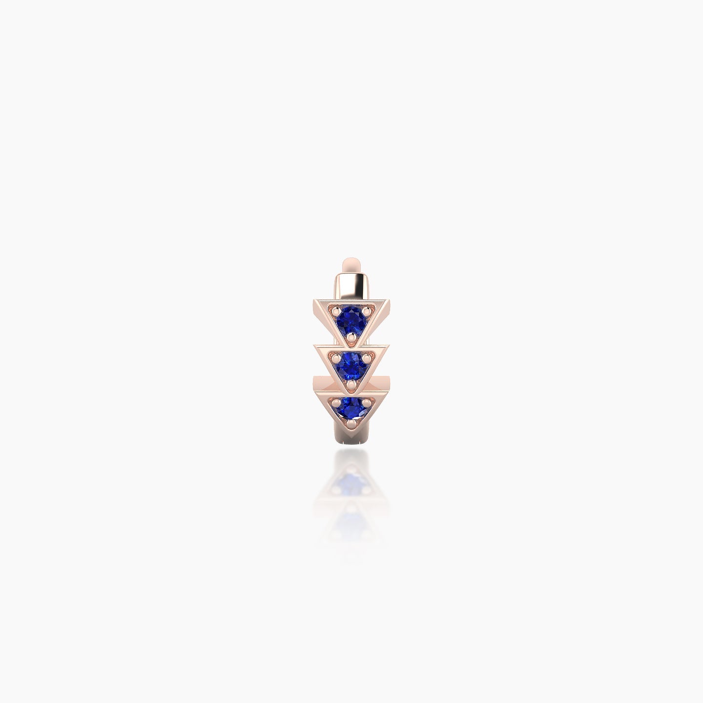 Cybele | 18k Rose Gold 5 mm Sapphire Hoop Piercing